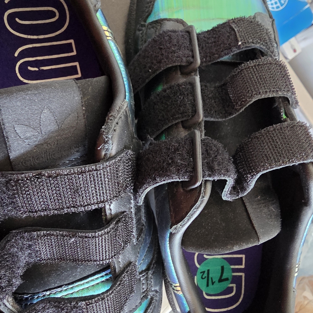 Adidas Kids Black and Iridescent Sneakers